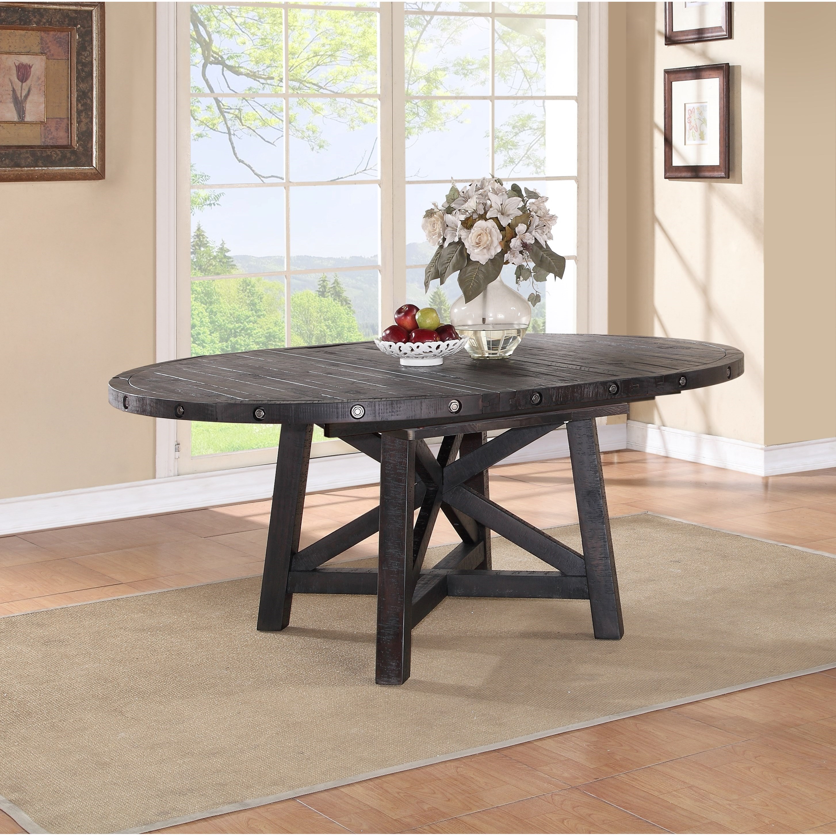 Modus International Yosemite Rustic Solid Wood Round Table Colder's